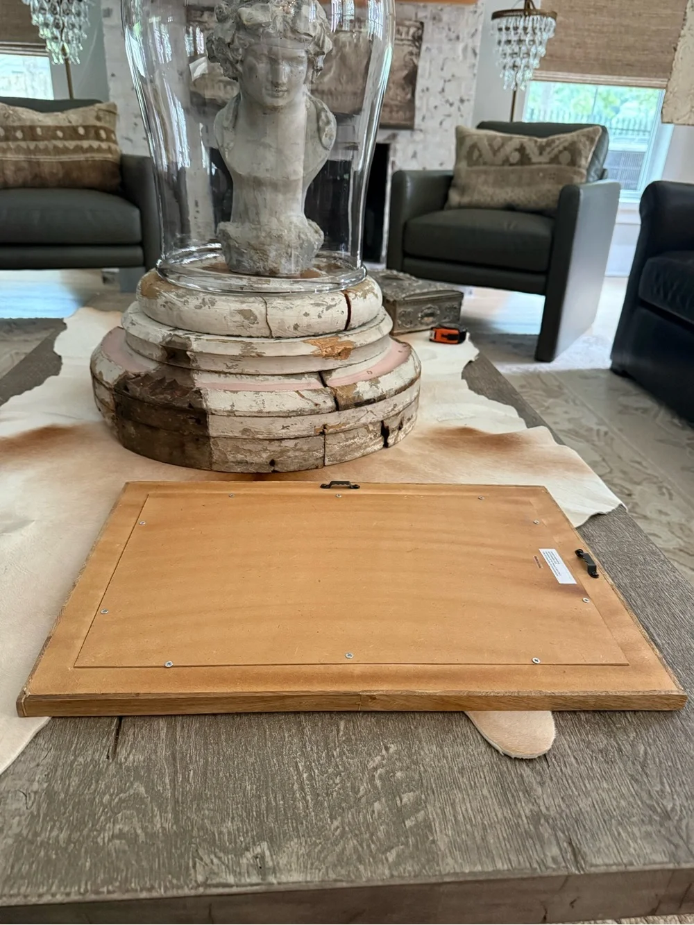 Gorgeous Floral Accent Wall Mirror in Brown and Green Pastel Colors